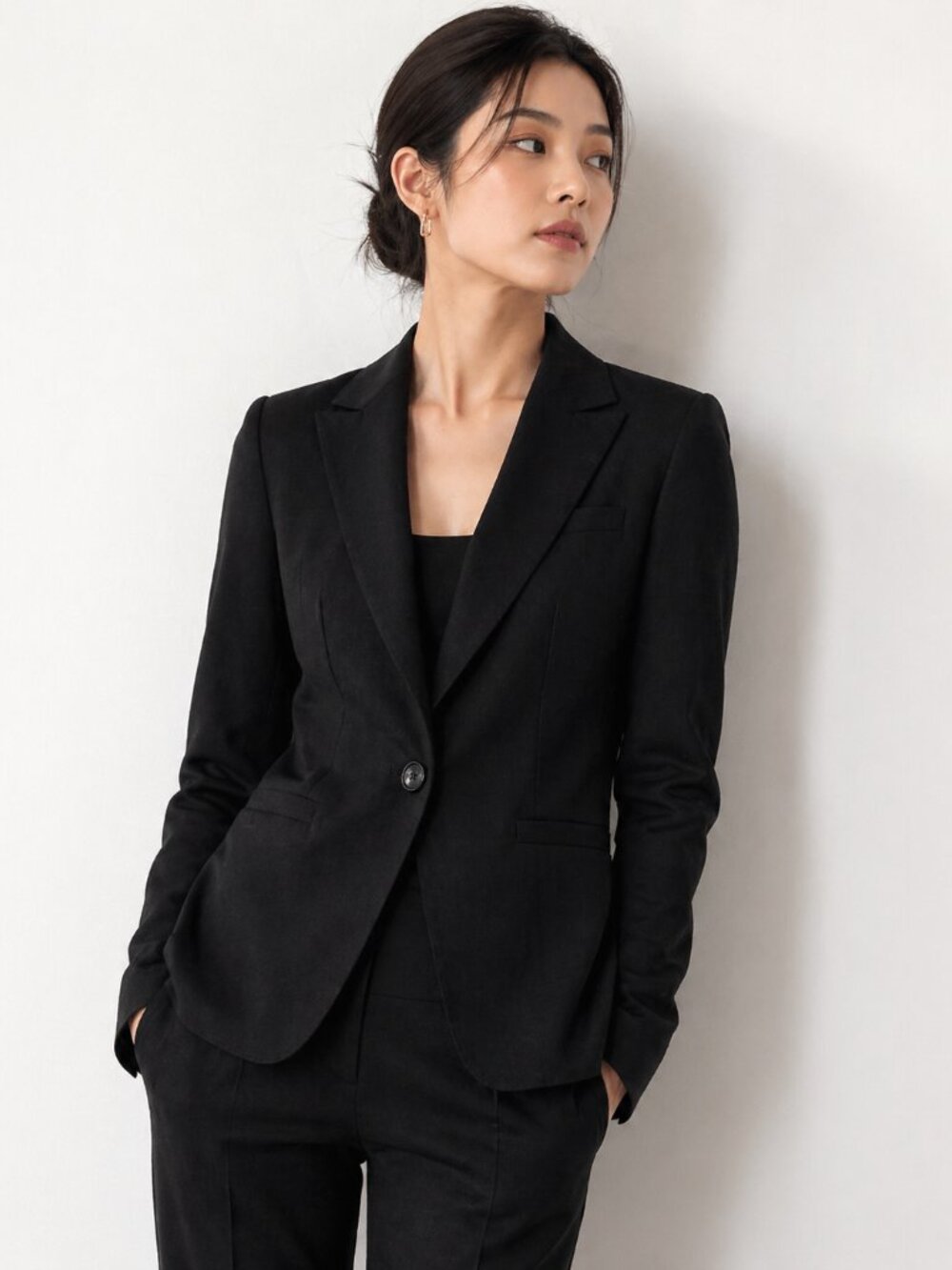 Ann Taylor women's Charcoal wool Blazer high quality hand stitched 6P